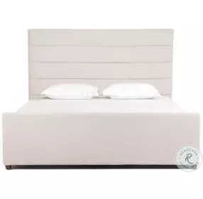 Daphne Cambric Ivory King Upholstered Panel Bed