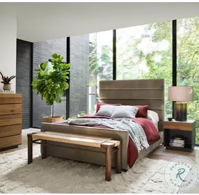 Daphne Sage Worn Velvet Queen Upholstered Bed