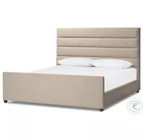 Daphne Alcala Taupe Performance Fabric Queen Upholstered Bed