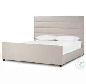 Daphne Crypton Wayfarer Snow Performance Fabric Queen Upholstered Bed