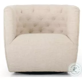 Hanover Thames Cream Performance Fabric Swivel Chair