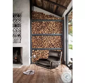 Taryn Sonoma Black Leather Chair