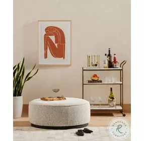 Sinclair Knoll Domino Large Round Ottoman