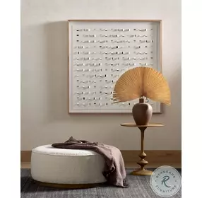 Sinclair Knoll Natural Large Round Ottoman