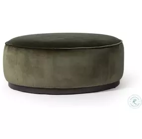 Sinclair Surrey Olive Large Round Ottoman