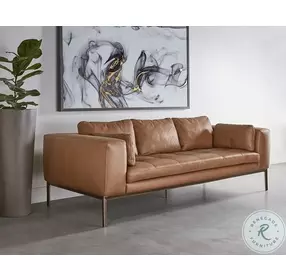 Burr Behike Saddle Leather Sofa