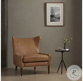 Marlow Palermo Cognac Leather Wing Chair