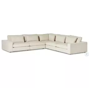 Bloor Clairmont Ivory Modular 5 Piece Sectional