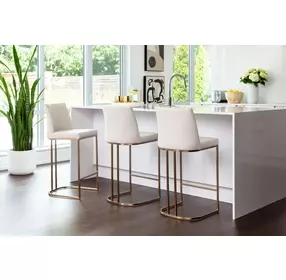 Rayla Belfast Oatmeal Fabric Counter Height Stool