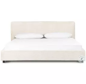 Aidan Plushtone Linen Queen Upholstered Panel Bed