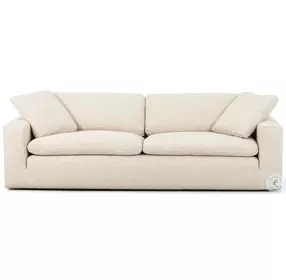 Plume Thames Cream 96" Performance Fabric Sofa