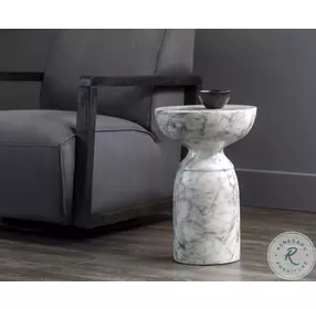 Goya White End Table