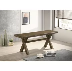 Alston Knotty Nutmeg Trestle Bench