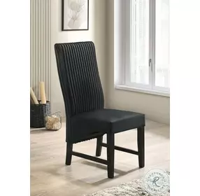 Barrand Black Upholstered Side Chair Set Of 2