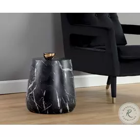 Aries Black Side Table