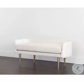 Brixley Cream Sky Fabric Bench