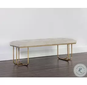 Saharaine Belfast Heather Grey Fabric Bench