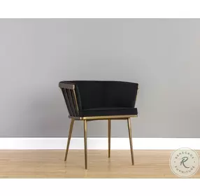 Abbington Black Fabric Caily Dining Armchair