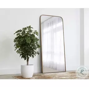 Calabasas Brass Floor Mirror
