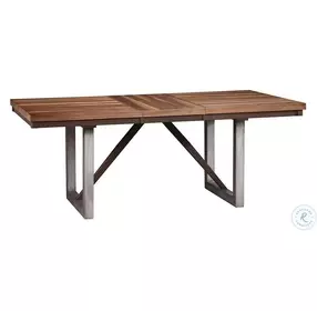 Spring Creek Natural Walnut and Espresso Extendable Dining Room Set