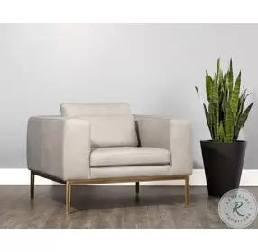 Burr Bali Bone Leather Arm Chair