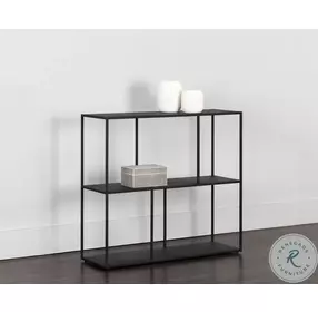 Eiffel Black 34" Short Bookcase