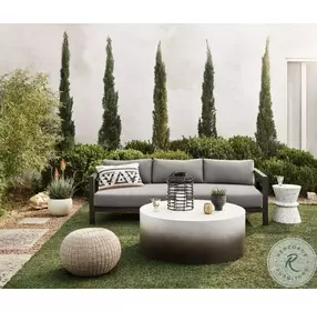 Sonoma Charcoal And Bronze Performance Fabric Outdoor Sofa