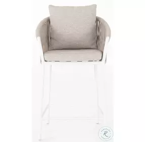 Porto Faye Sand Performance Fabric Outdoor Counter Height Stool