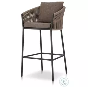Porto Ellor Brown Outdoor Bar Stool