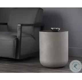 Diaz Gray And Brown End Table
