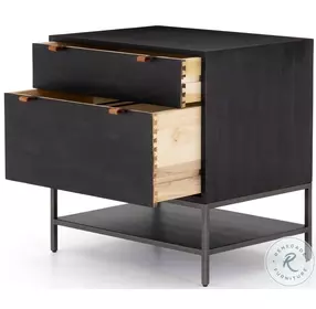 Trey Black Wash Modular Filing Cabinet