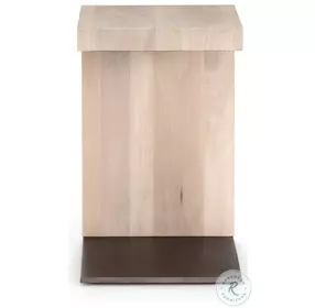 Hudson Ashen Walnut And Gunmetal C End Table