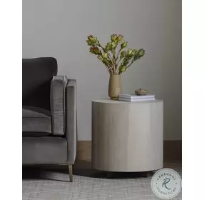 Hudson Ashen Walnut Round End Table