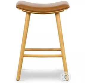 Union Smoked Natural Saddle Counter Height Stool