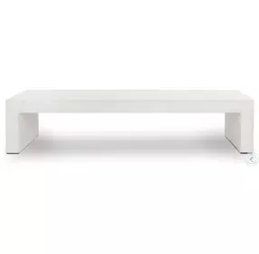 Parish White Concrete Outdoor Coffee Table