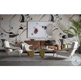 Frida Antique Brass And Black End Table