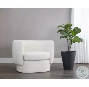 Valence Maya White Arm Chair