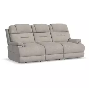 Zecliner Zofa Shell Performance Fabric 87" Zero Gravity Power Sleep Reclining Sofa with USB Charging and LED