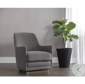 Adalpho Belfast Koala Gray Swivel Lounge Chair