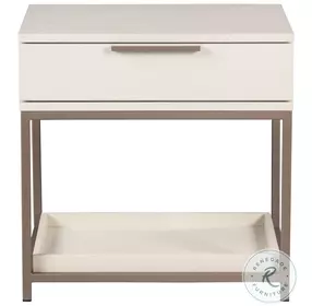Rebel Champagne Gold And Cream Nightstand