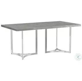 Sterling Gray Faux Marble 72" Rectangular Dining Room Set