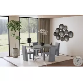 Sterling Gray Faux Marble 72" Rectangular Dining Table