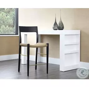 Bondi Natural And Black Counter Height Stool