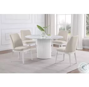 Carissa Beige Upholstered Side Chair Set Of 2