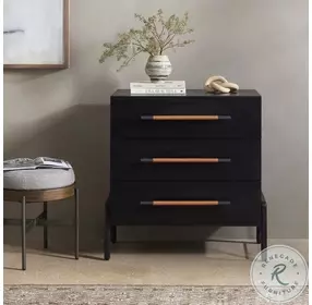 Rosedale Ebony Oak 3 Drawer Nightstand