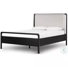 Rosedale Ebony Oak Veneer Upholstered Panel Bedroom Set