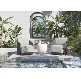 Iolite White End Table