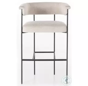 Carrie Light Camel And Matte Black Bar Stool
