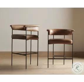 Carrie Chaps Saddle Leather Bar Stool