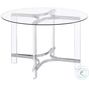 Keeling Chrome 47" Round Dining Room Set